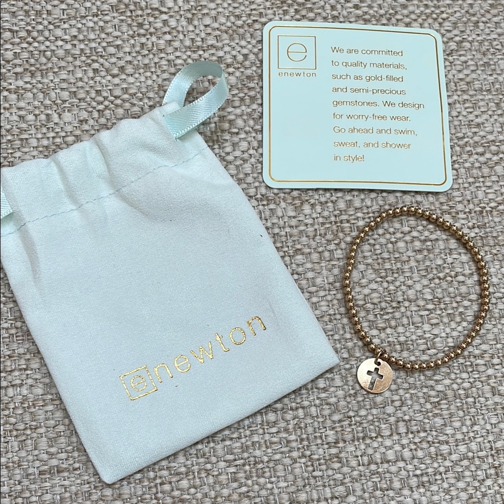 eNewton Gold Beaded Charm Bracelet